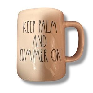 Keep Palm and Summer On hibiscus flower mug rae Dunn new ceramic cup coffee tea